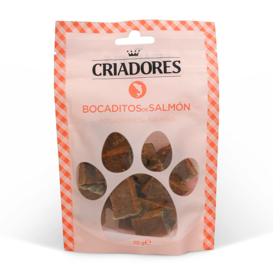 70 g Criadores Snacks de Salm&atilde;o para c&atilde;es , , large Imagem n&uacute;mero 1
